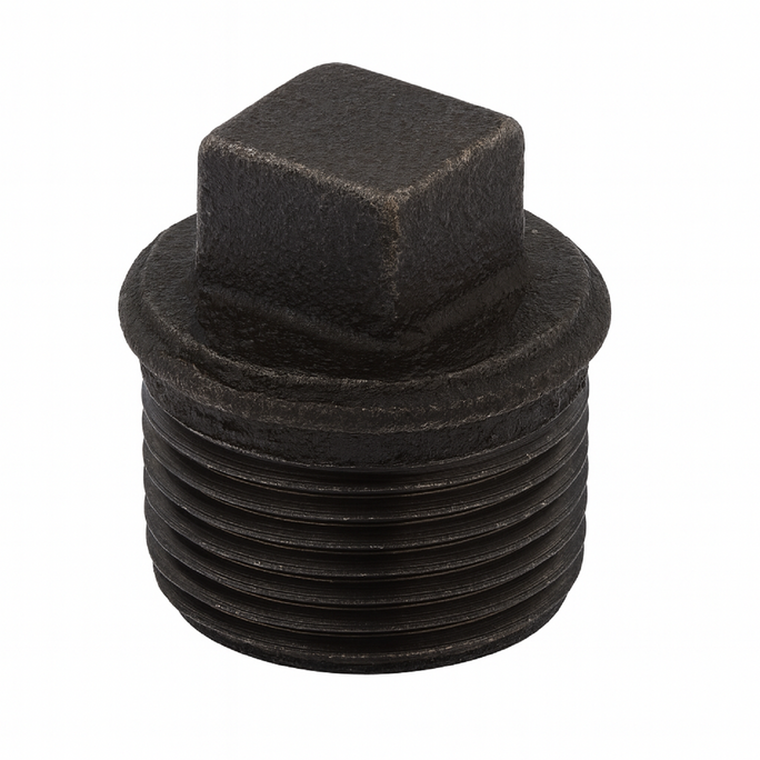 3/4" MALE SOLID BLACK PLUG BG
