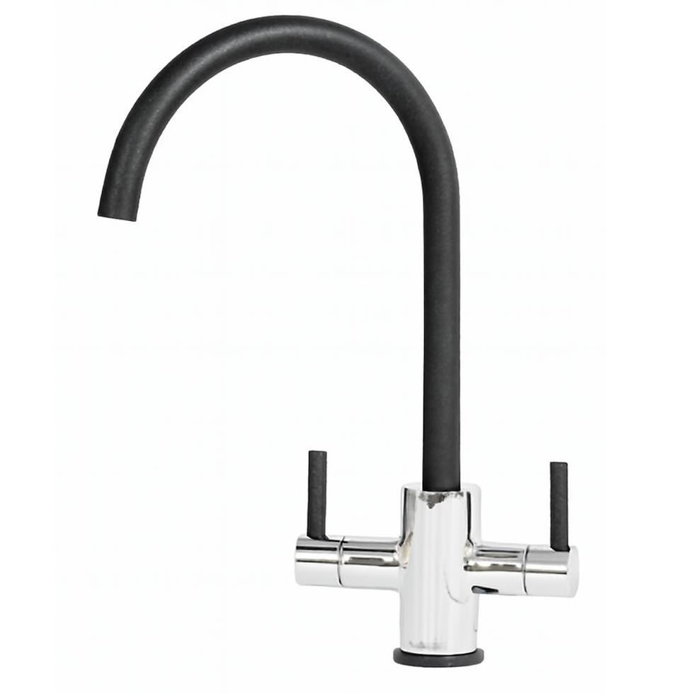 GENESIS KITCHEN MIXER CHROME BODY & BLACK SPOUT