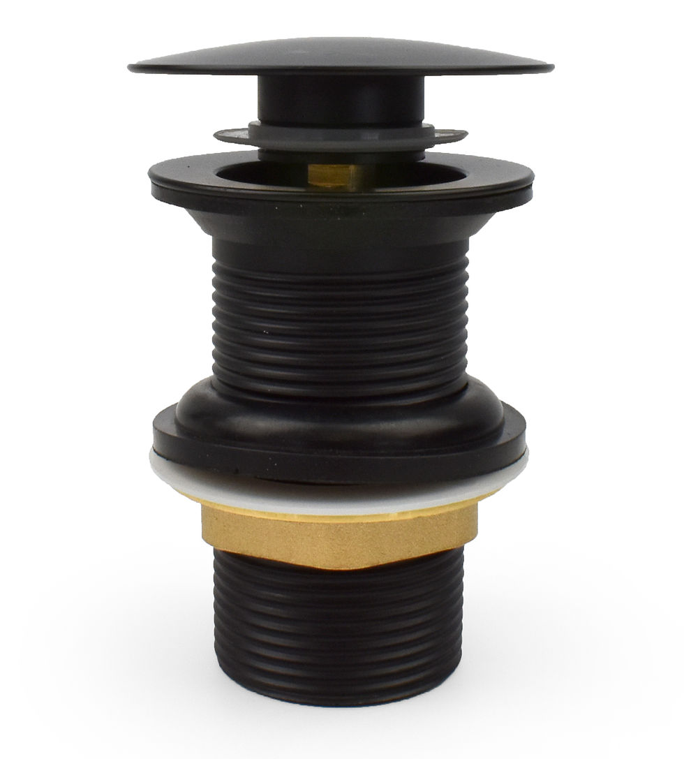 Click Clack Round Mushroom Basin Waste - Unslotted (Matte Black)