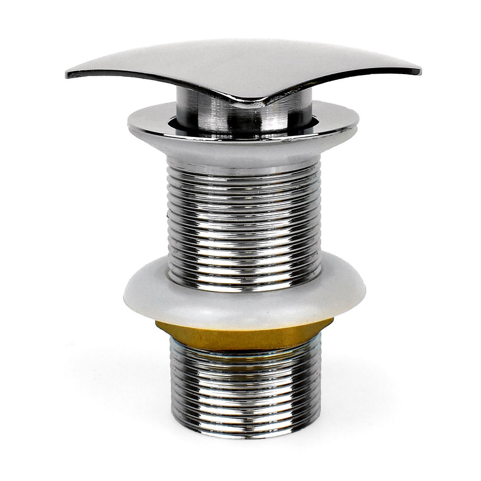 Click Clack Square Mushroom Basin Waste - Unslotted (Chrome)