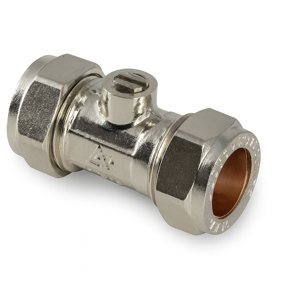 15MM C X C QUARTER TURN CHROME ISOLATING VALVE