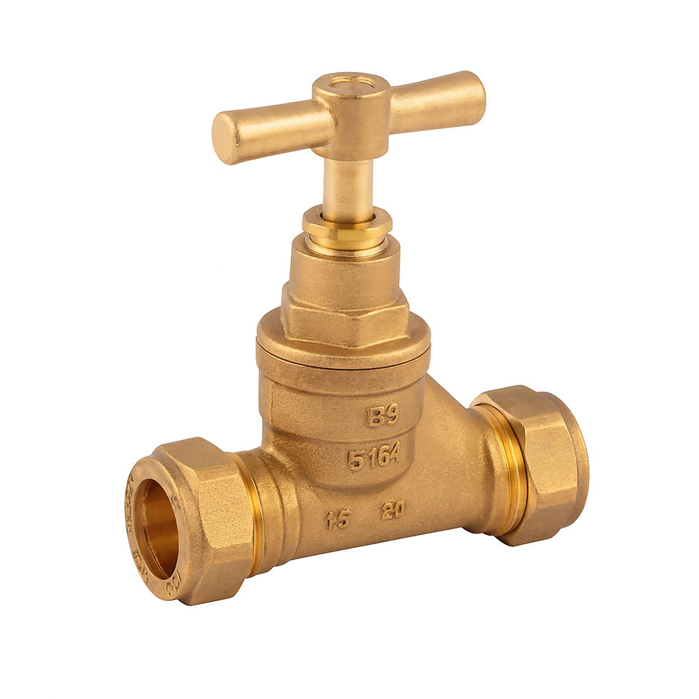 WRAS 15 X 20MM C X C BRASS POLY STOPCOCK