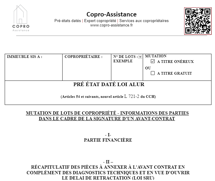 Mon syndic tarde à me fournir le Préétat daté que faire