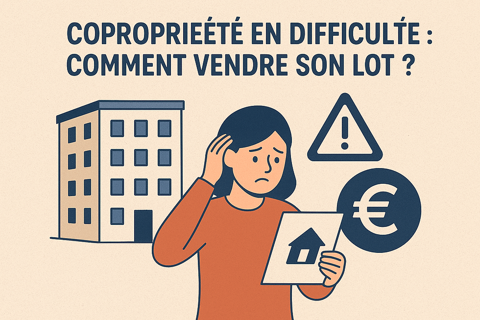 Copropriété en difficulté : comment vendre son lot ?