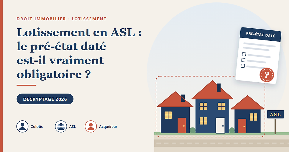 Lotissement en ASL : Le Pré-État Daté Est-Il Vraiment Obligatoire ? Décryptage en 2026