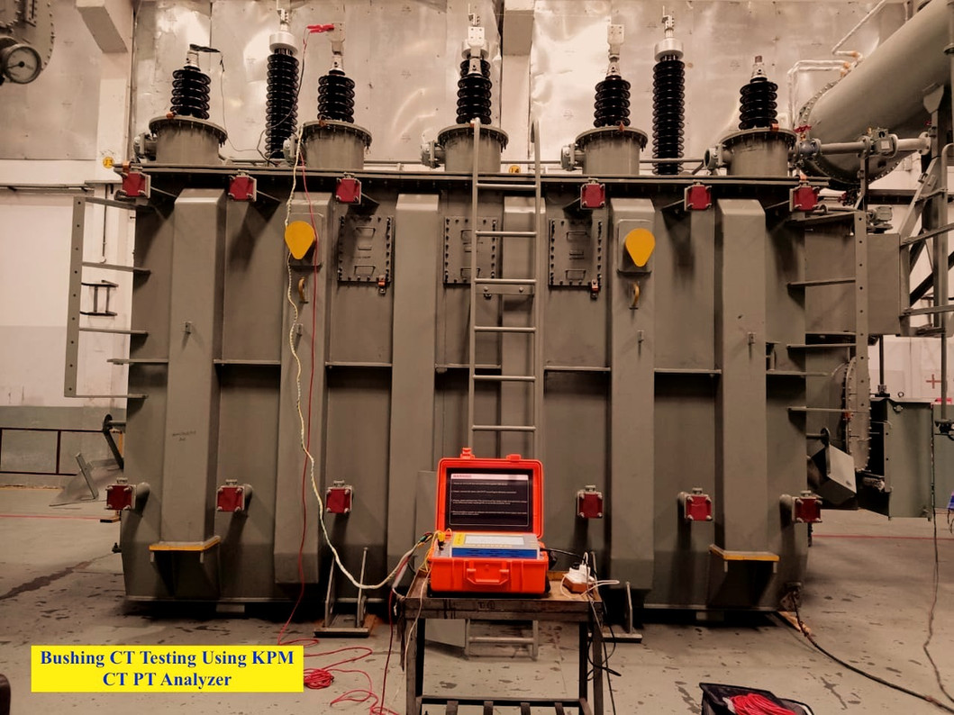 Bushing / Turret CT testing  using KPM CT/PT analyzer.