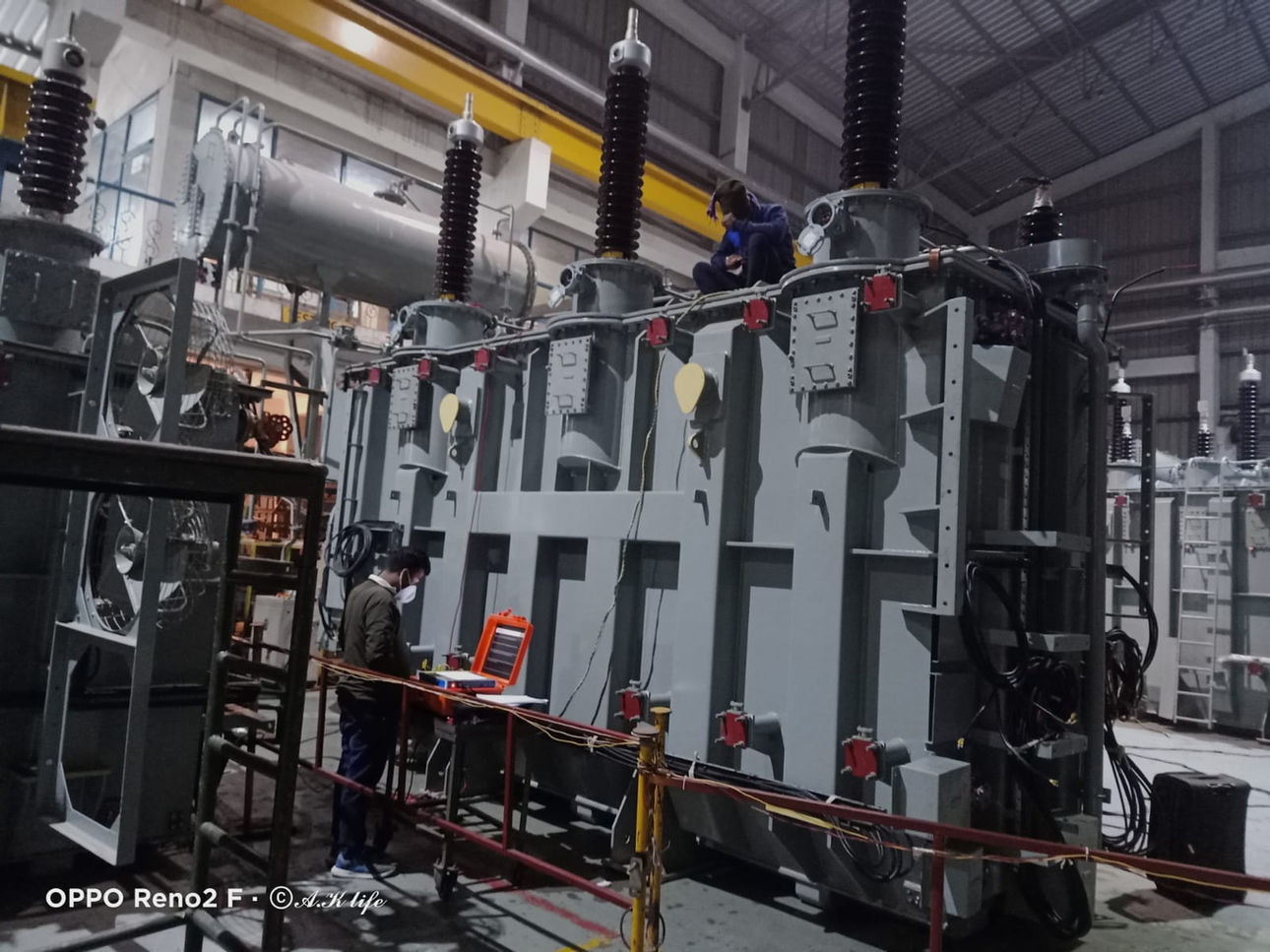 Bushing & Turret CT Testing at EHV power transformer manufacturer's works  using KPM Ct PT Analyzer      11 )  220kV Transformer bushing CT Testing using KPM CT PT Analyzer at EHV Power Transformer's works