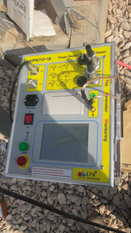 Tan delta Testing of a power transformer using KPM TD12 , Tan Delta Kit