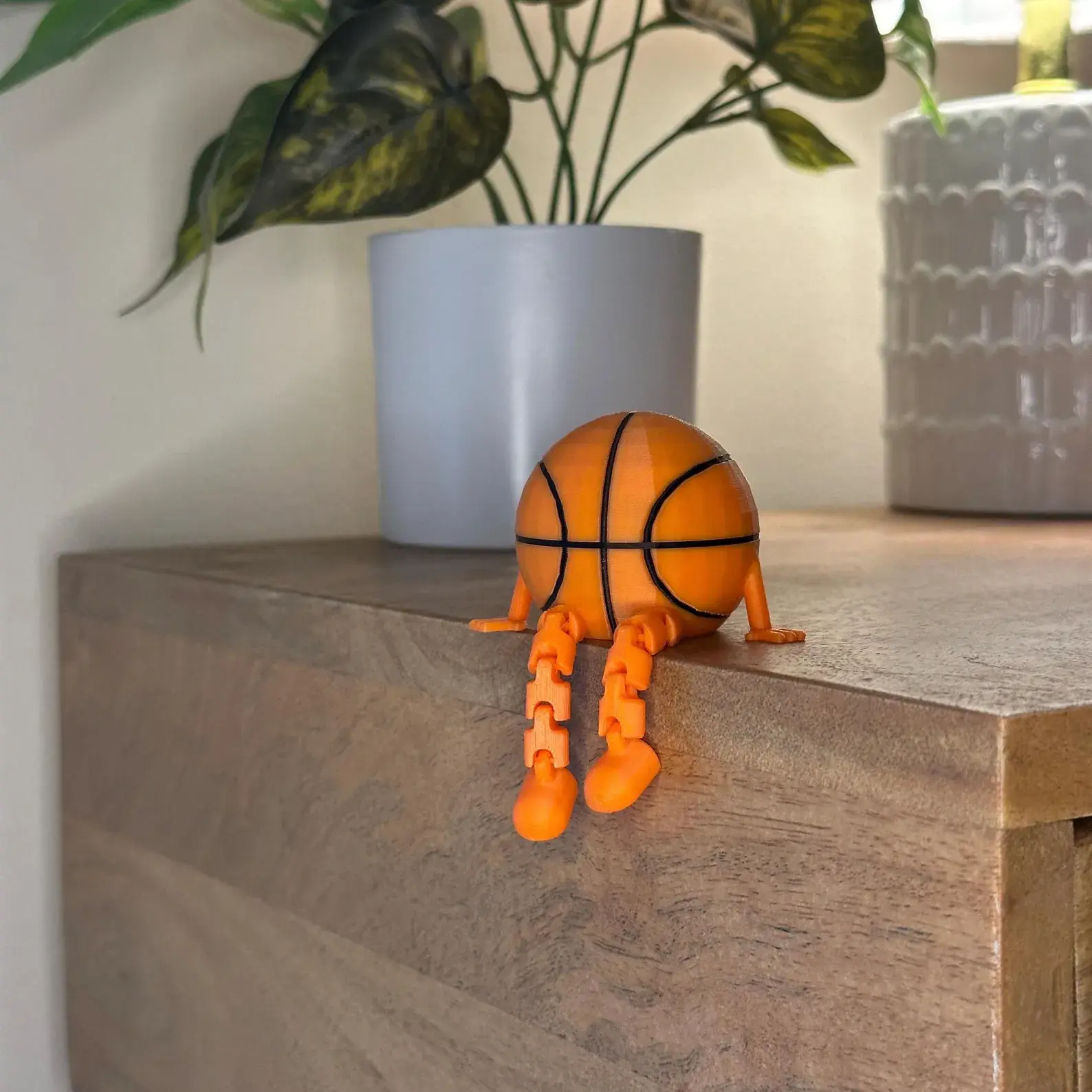 Cute Basketball Figurine for Desk and Shelf Decoration