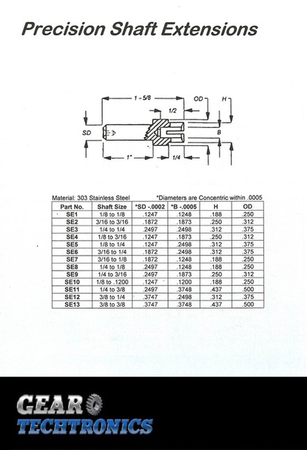 Precision Shaft Extensions