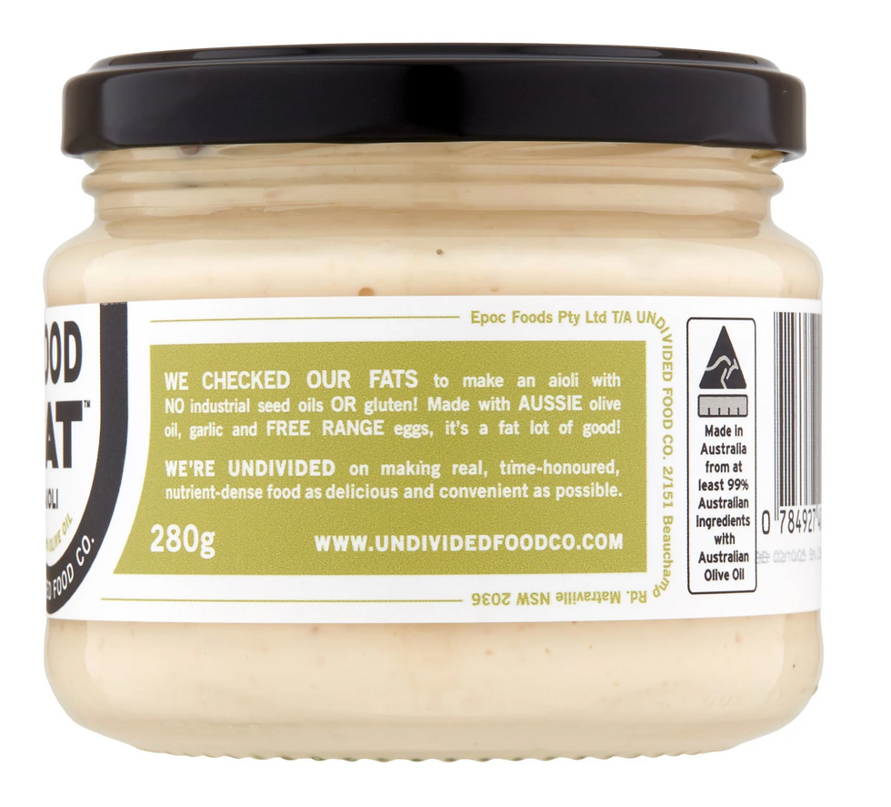 Thumbnail: Good Fat Aioli - Olive Oil Aioli - 280g - Undivided Food Co