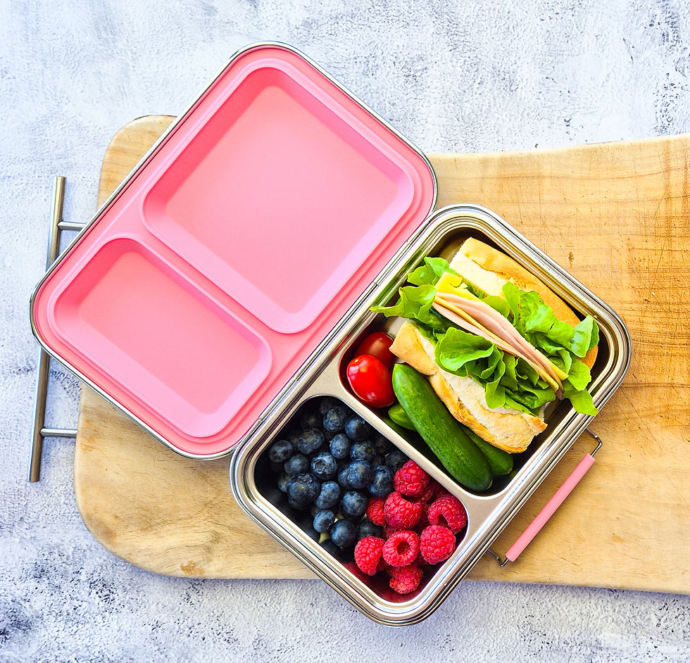 Thumbnail: Kids Stainless Steel Bento Leakproof Lunchbox - 2 Part - Ecococoon