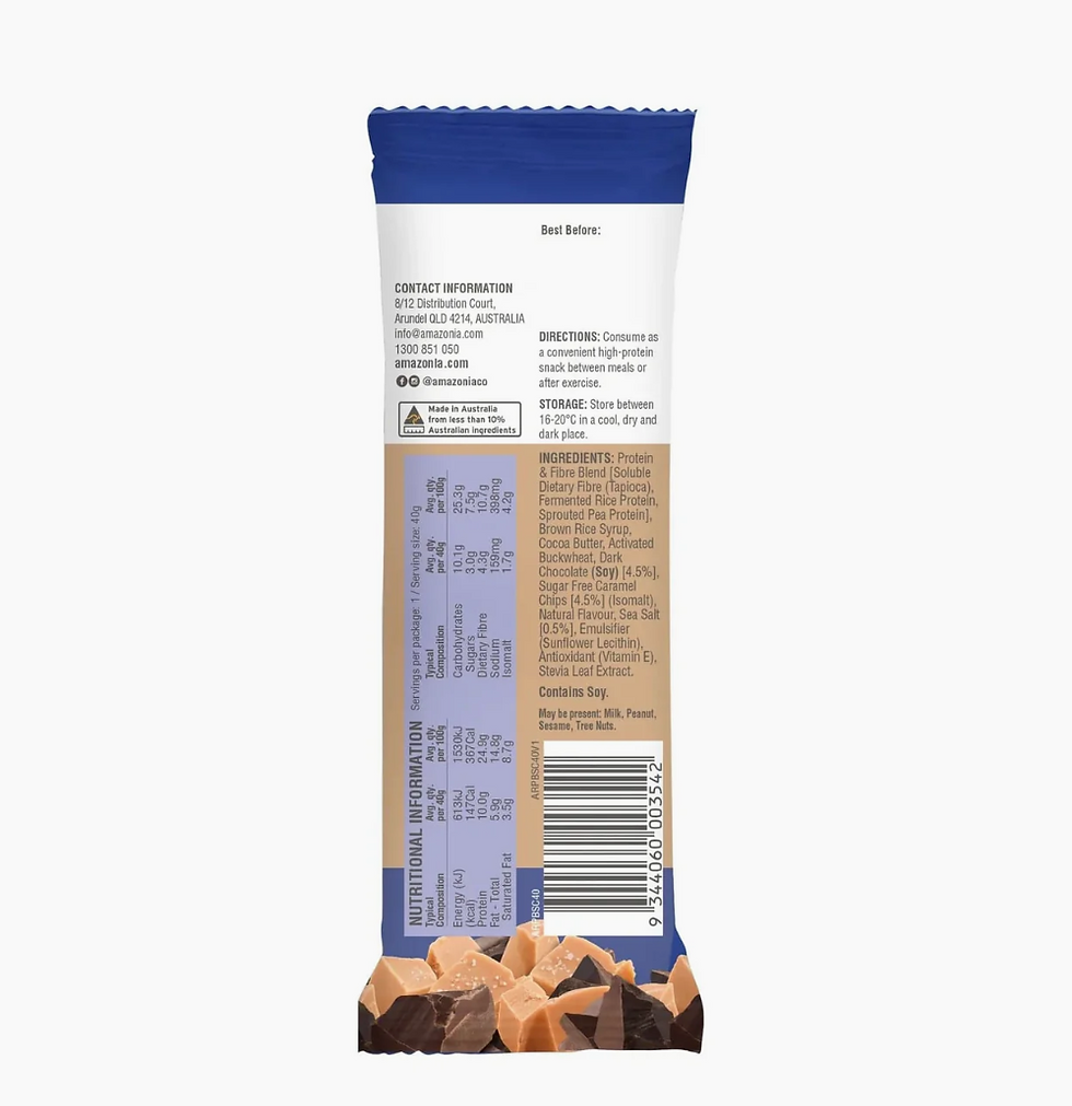 Thumbnail: Salted Caramel Vegan Protein Bar - Amazonia Raw