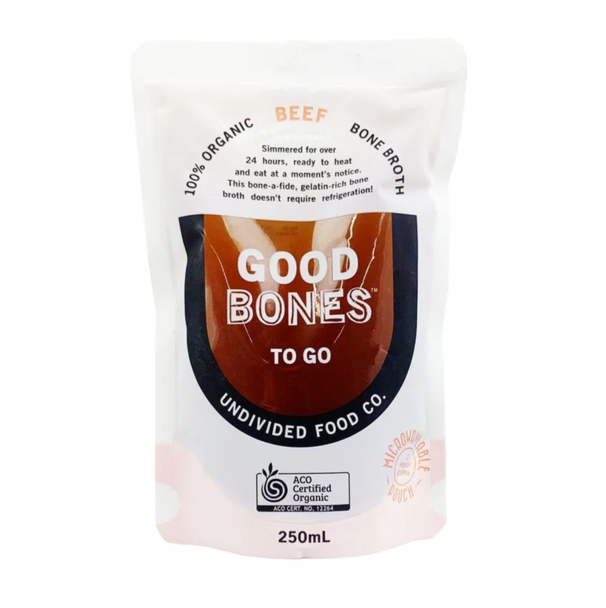 Good Bones 100% Organic Beef Bone Broth - 250ml - Undivided Food Co