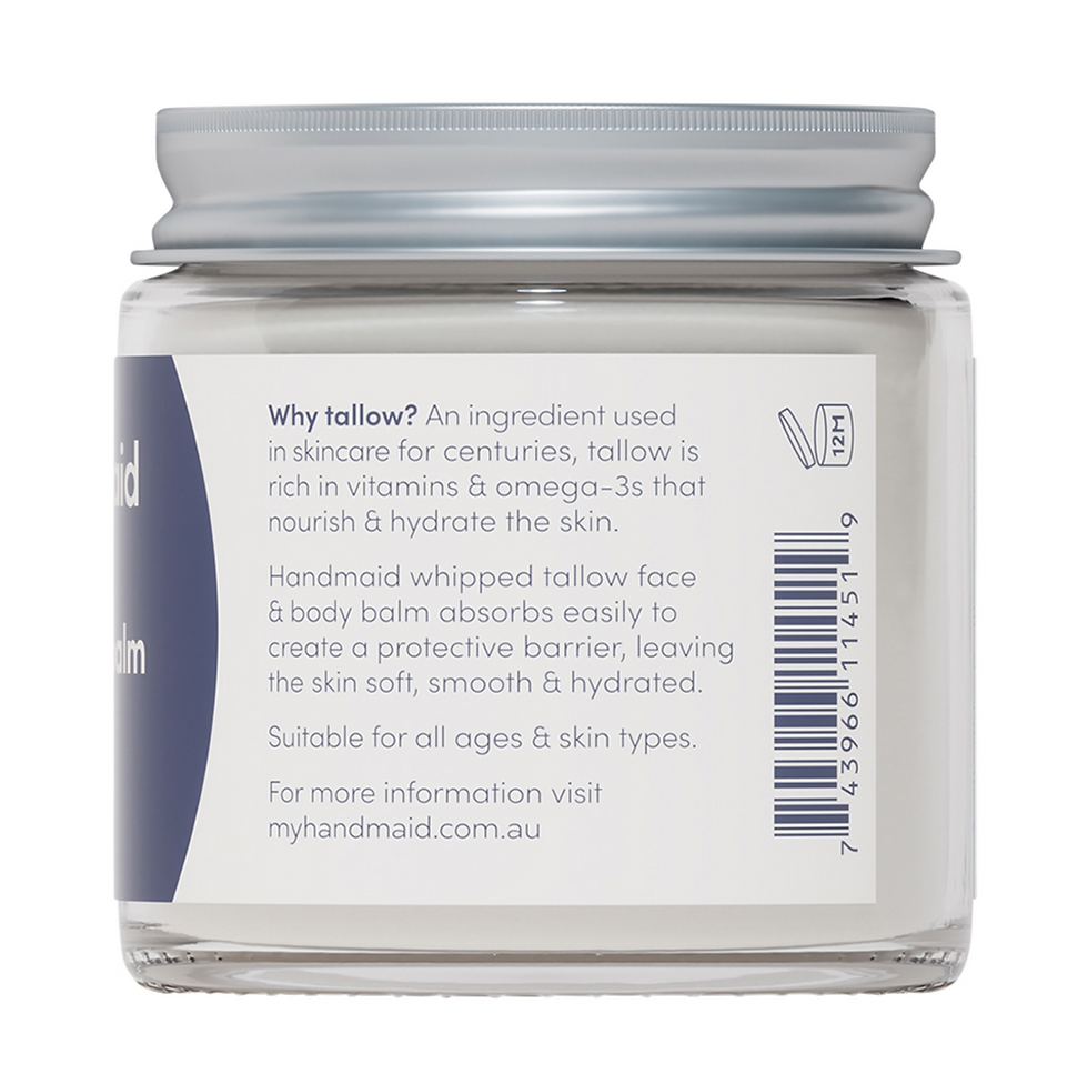 Whipped Tallow Face and Body Balm - Lavander - Grass Fed - Handmaid