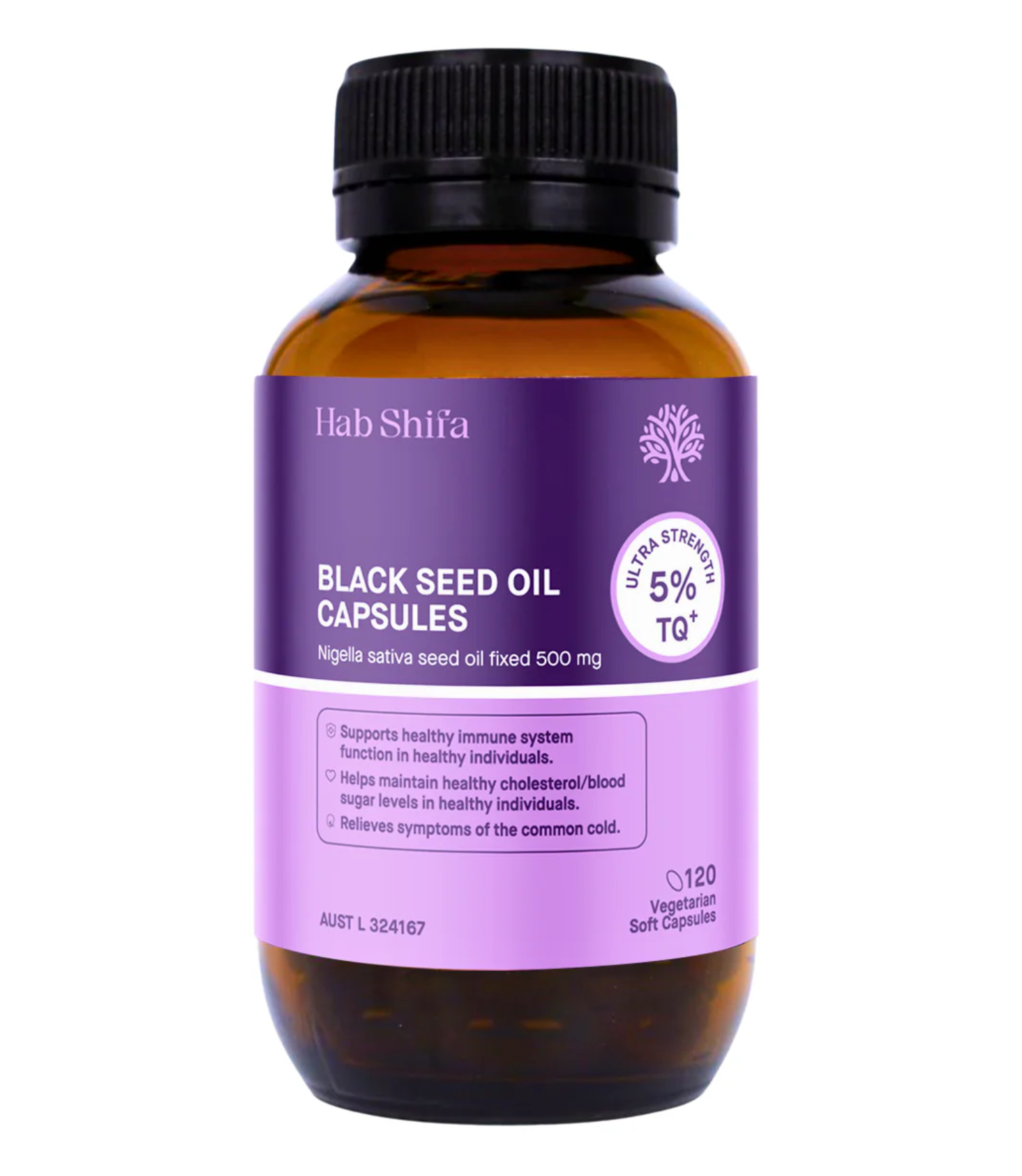 TQ+ Ultra Strength Organic Black Seed Oil Capsules - 120c - Hab Shifa