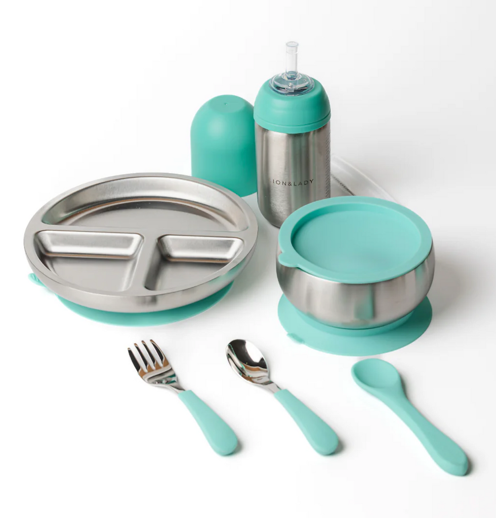 Toddler 18/8 Stainless Steel 3 Piece Mealtime Set - 350ml - Lion & Lady