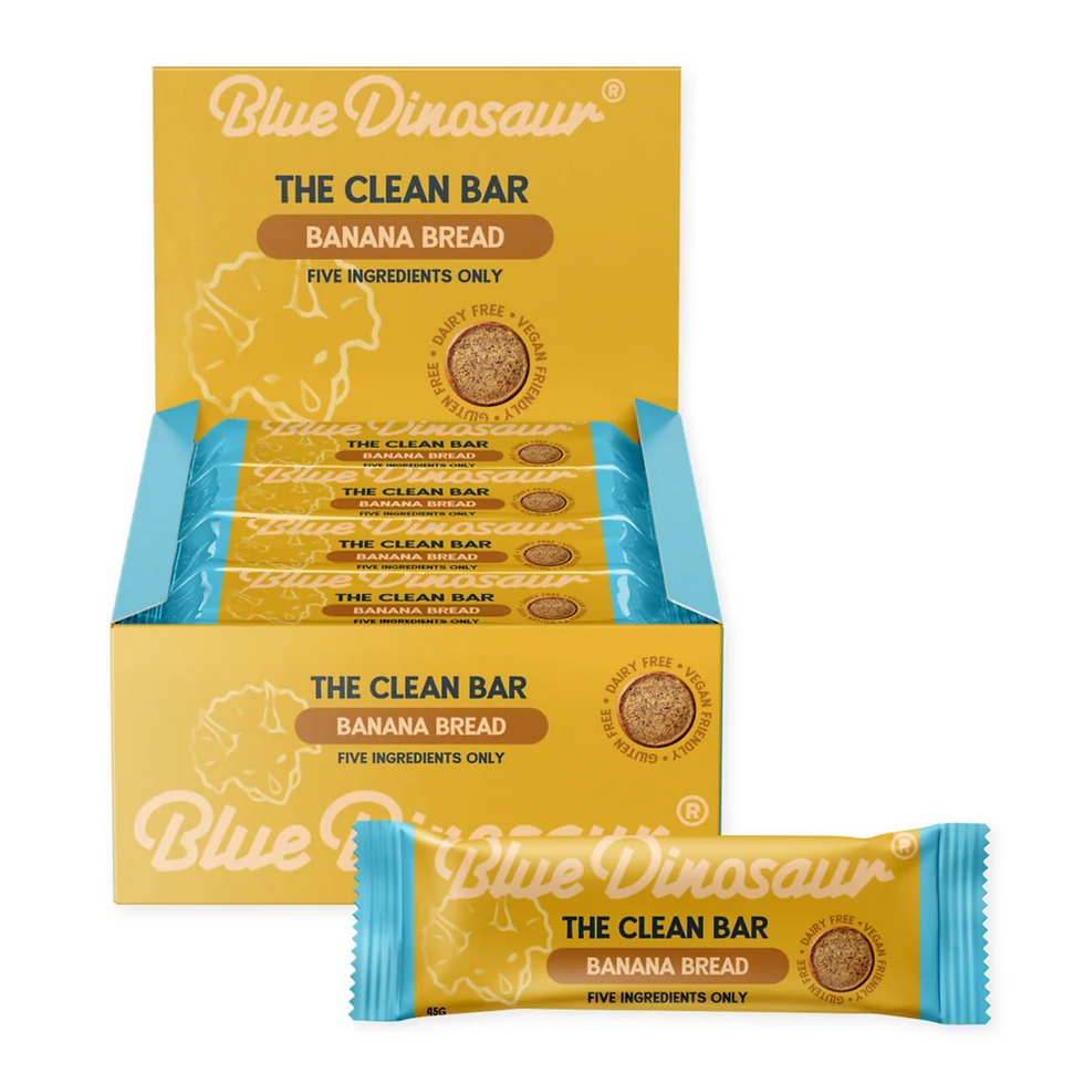 Banana Bread Organic Snack Bar - Clean Bar - 12 Pack - Blue Dinosaur