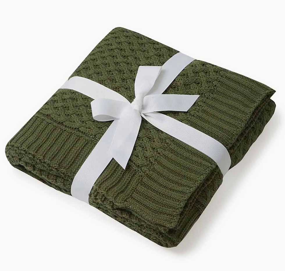 Thumbnail: Diamond Knit Organic Baby Blanket - Snuggle Hunny