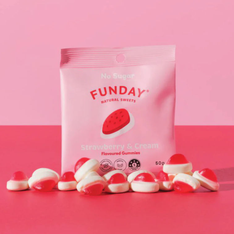 Funday Natural Sweets - Strawberries + Cream