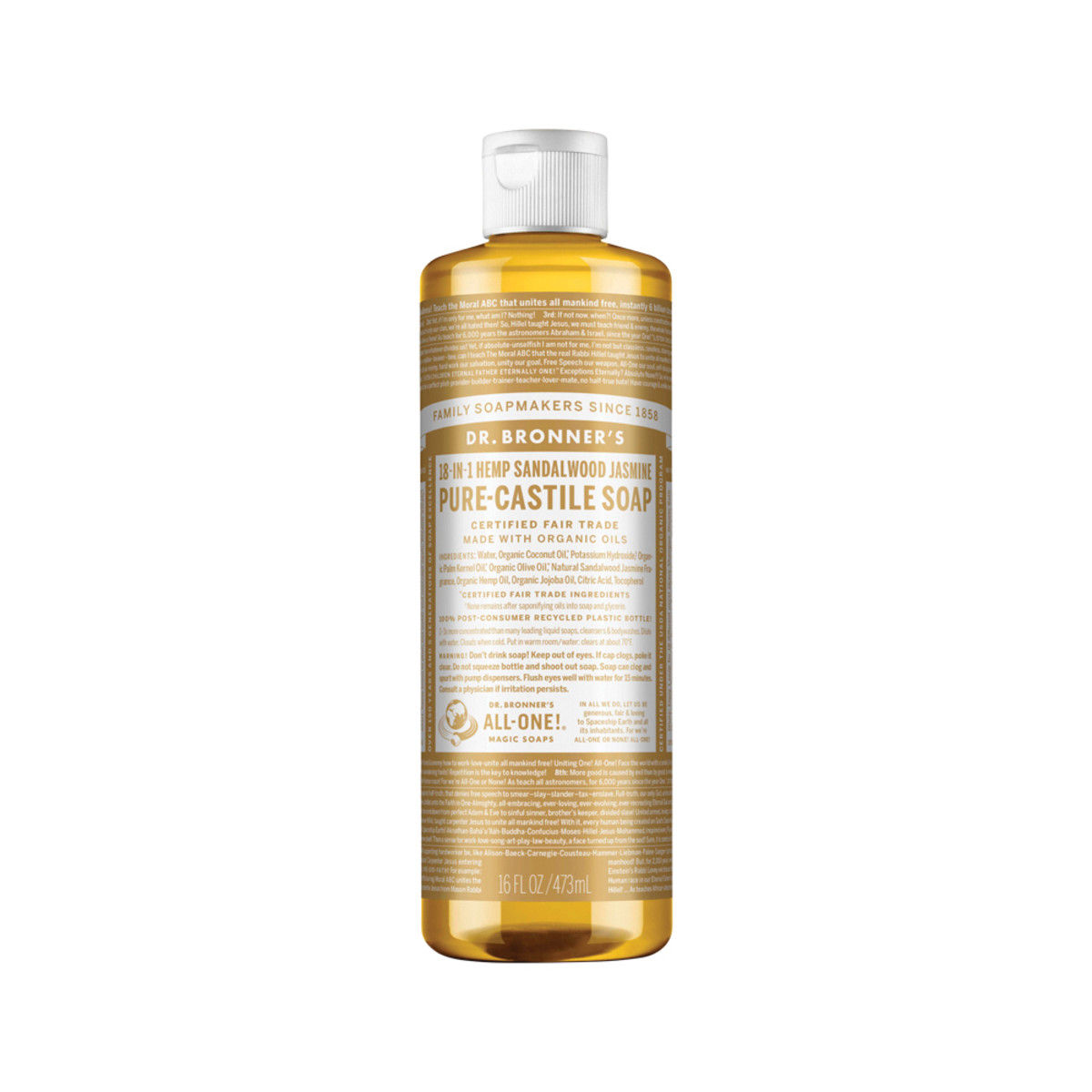 Dr. Bronner's Pure Castile Soap Liquid - Sandalwood Jasmine