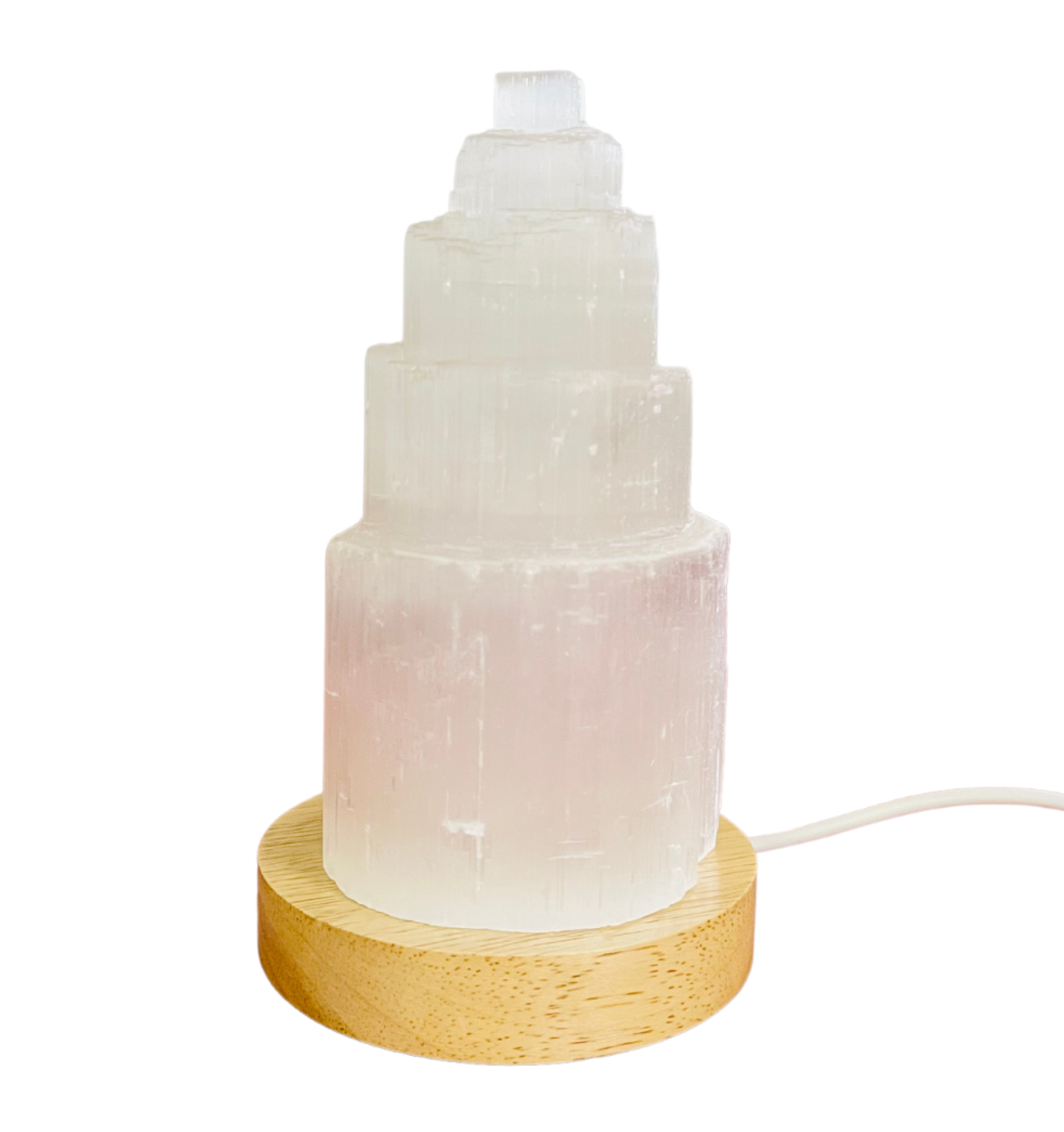 Selenite Lamp with Base - 20cm - Alternative Distributions