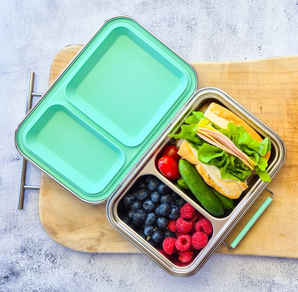 Thumbnail: Kids Stainless Steel Bento Leakproof Lunchbox - 2 Part - Ecococoon
