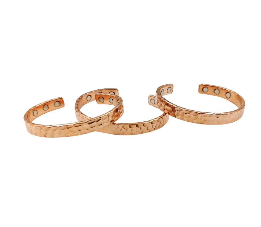 Thumbnail: Copper Magnetic Bracelet - Hammered - Goodly Gosh