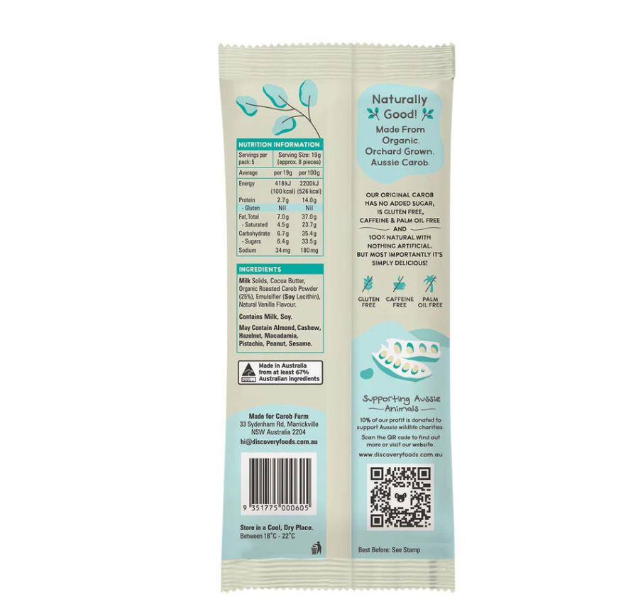 Thumbnail: Organic Carob Block 90g - Carob Farm