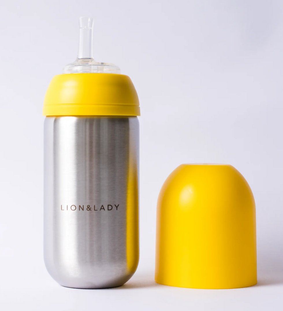 Toddler Straw Cup Adaptor - Twin Pack - Lion & Lady