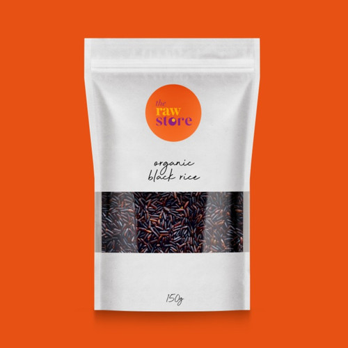 150g Rice Organic Black Rice - 150g | the raw store