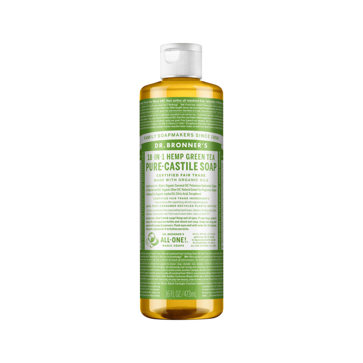 Dr. Bronner's Pure Castile Soap Liquid - Green Tea