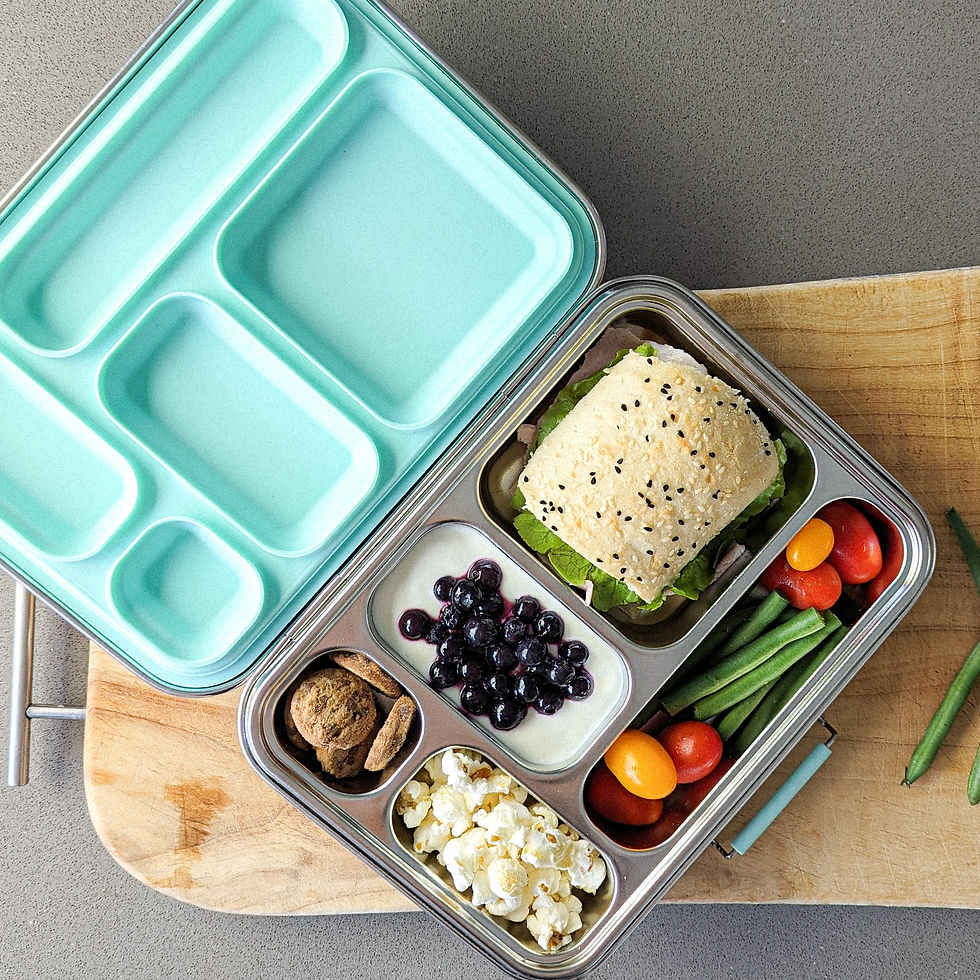 Thumbnail: Kids Stainless Steel Bento Leakproof Lunchbox - 5 Part - Ecococoon