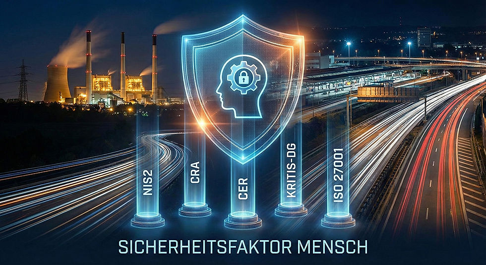 NIS2, CER, CRA, KRITIS-Dachgesetz, ISO 27001, Personalüberprüfung, Zuverlässigkeitsüberprüfung, Sicherheitsüberprüfungsgesetz, SÜG, Führungszeugnis, Background-Check, Cybersicherheit, Kritische Infrastruktur, BSIG, Compliance, Datenschutz, BDSG, Risikomanagement, Personalsicherheit, NIS2-Umsetzungsgesetz