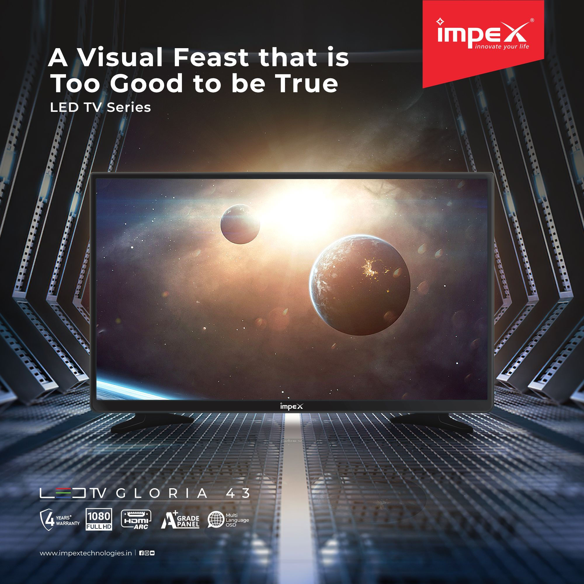 Impex 43 inch HD LED TV GLORIA 43