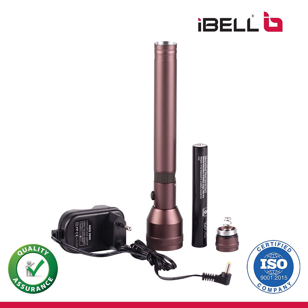 Thumbnail: iBELL Rechargeable Torch Flashlight IBL FL8236-BM