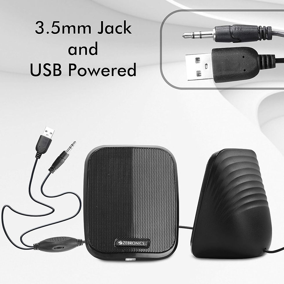 Thumbnail: ZEBRONICS Zeb-Fame 5watts 2.0 Multi Media Speakers