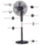 Thumbnail: iBELL CHROME10 Pedestal Fan 5 Leaf,406 mm, High Speed with Timer Switch