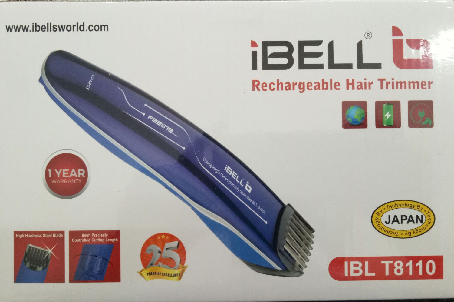iBell Hair trimmer 1-8mm IBL T8110
