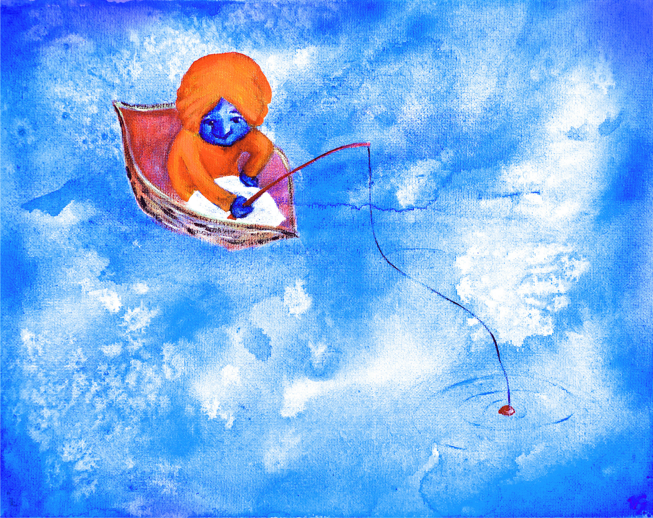 Gone Fishing Print ๐