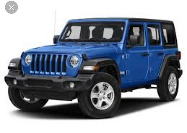 Blue Four Door Jeep- Levittown Road Rescue