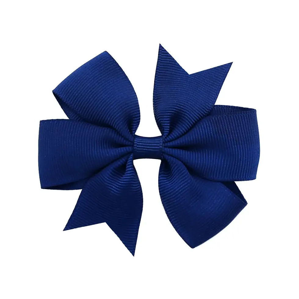 Thumbnail: 1 Pcs Colors Solid Grosgrain Ribbon Bows Clips Hairpin Girl's Hair Bows
