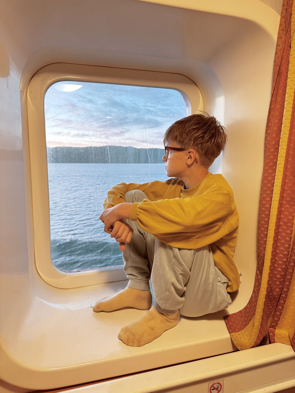 De volgende ochtend.. Dex vond het leuk om te varen!