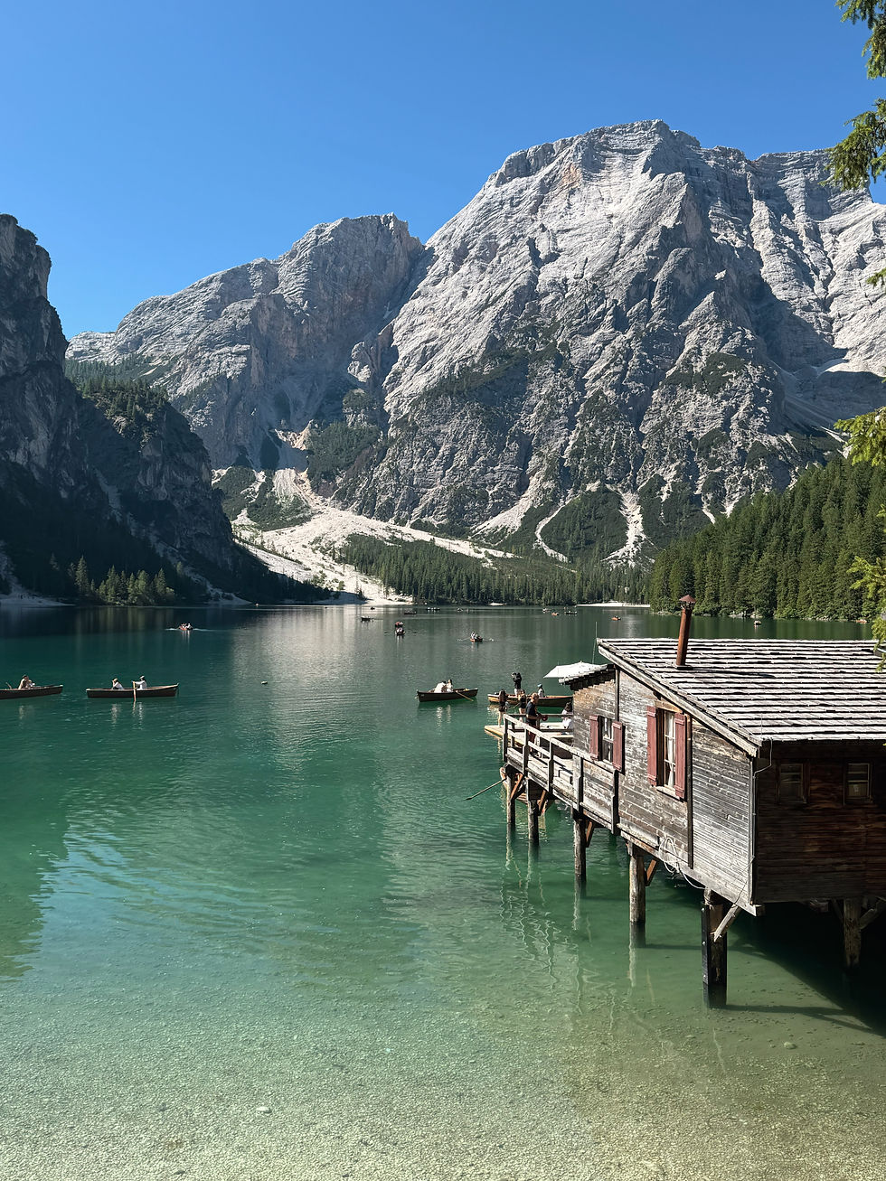 De volgende ochtend! Daar is het smaragdgroene water.
