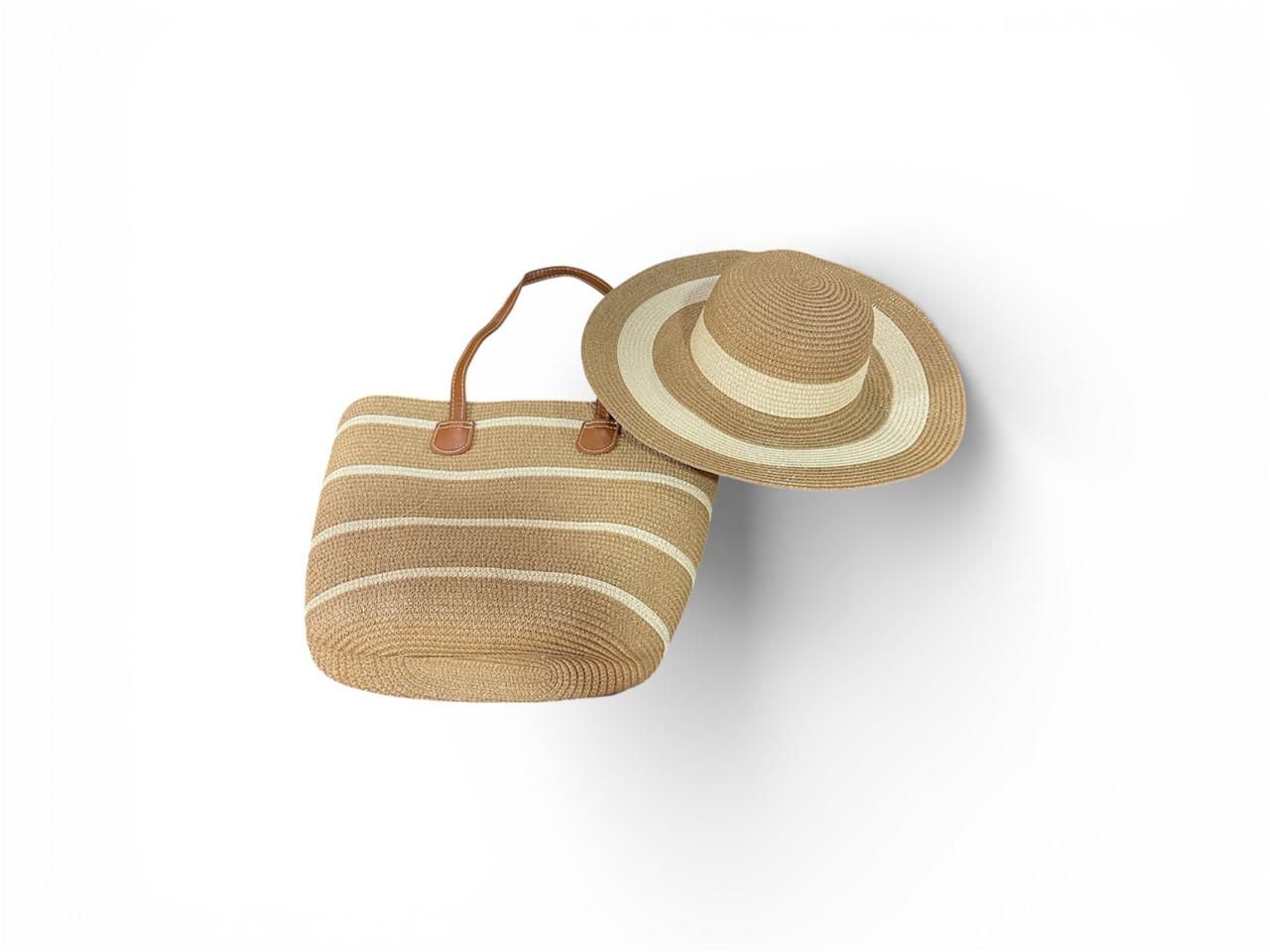 BOLSO Y SOMBRERO P/ PLAYA