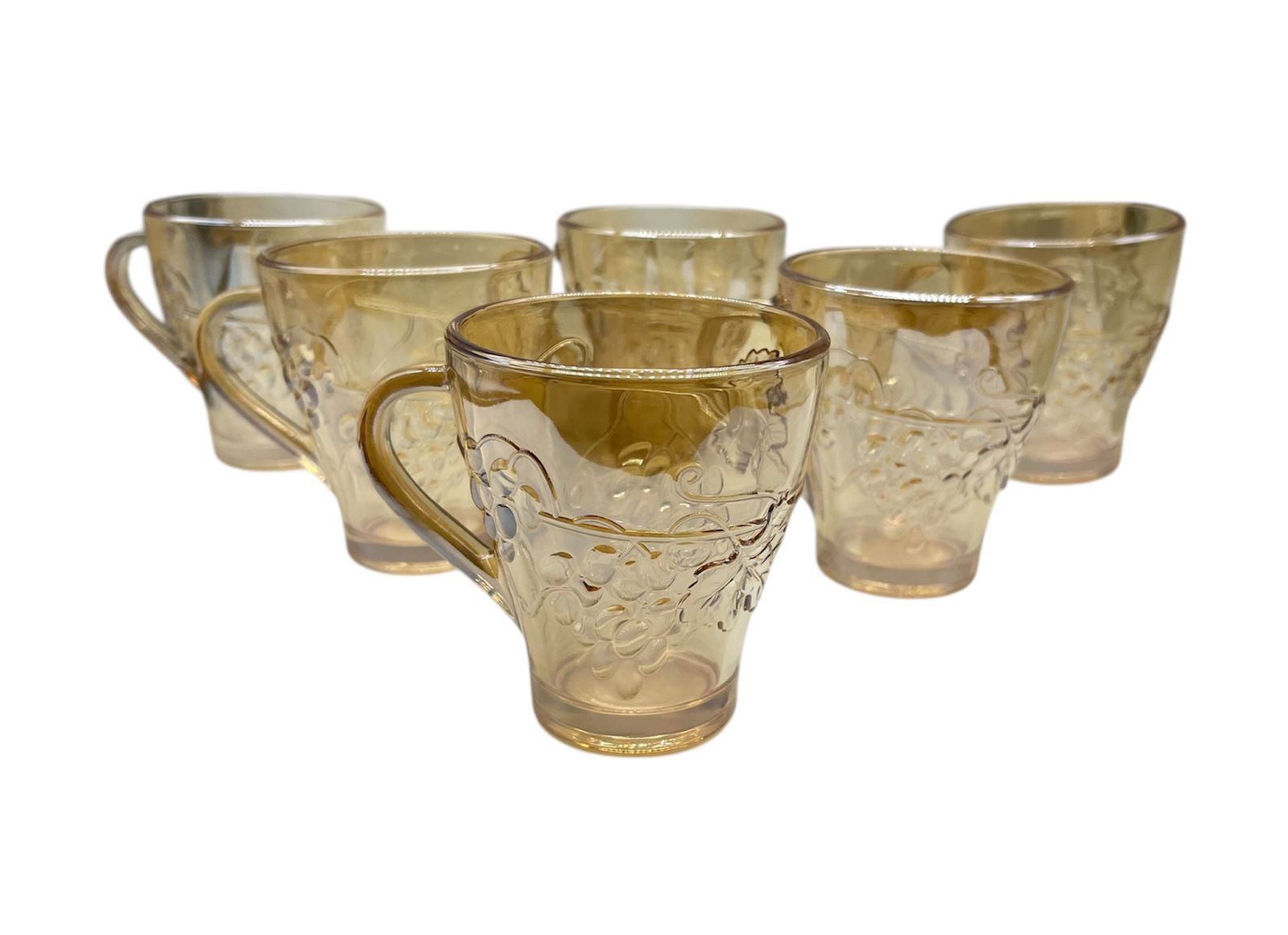 TAZA VIDRIO SET 6PCS 23CML