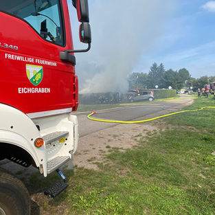 Brand in einer Schrebergartensiedlung in Unterthurm (B3)