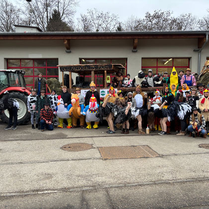 FFE als „Old MacDonald Farm“ beim Faschingsumzug