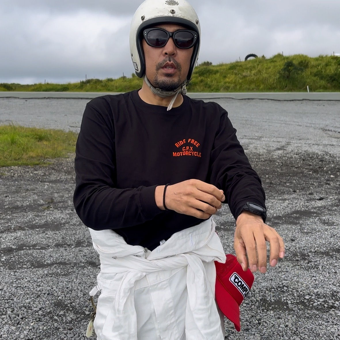 COMPLEXオリジナル長袖Tシャツ CPXモーターサイクル(ブラック)