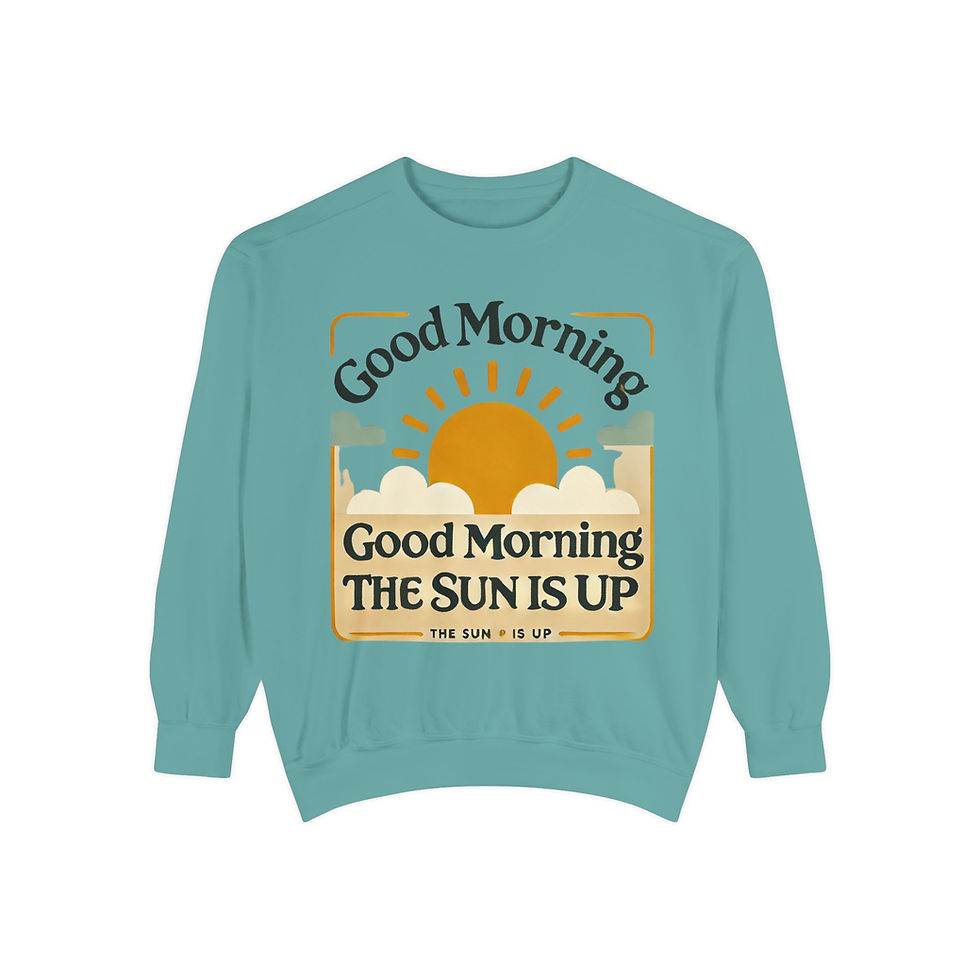 Miniatura: Good Morning Garment-Dyed Sweatshirt - Unisex Cozy Apparel